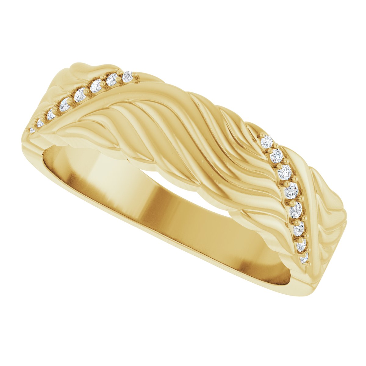 Accented Sculptural Band