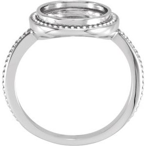 Beaded Cabochon Ring