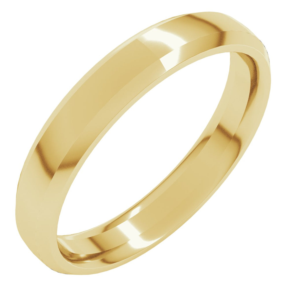 Beveled-Edge Comfort-Fit Half Round Band