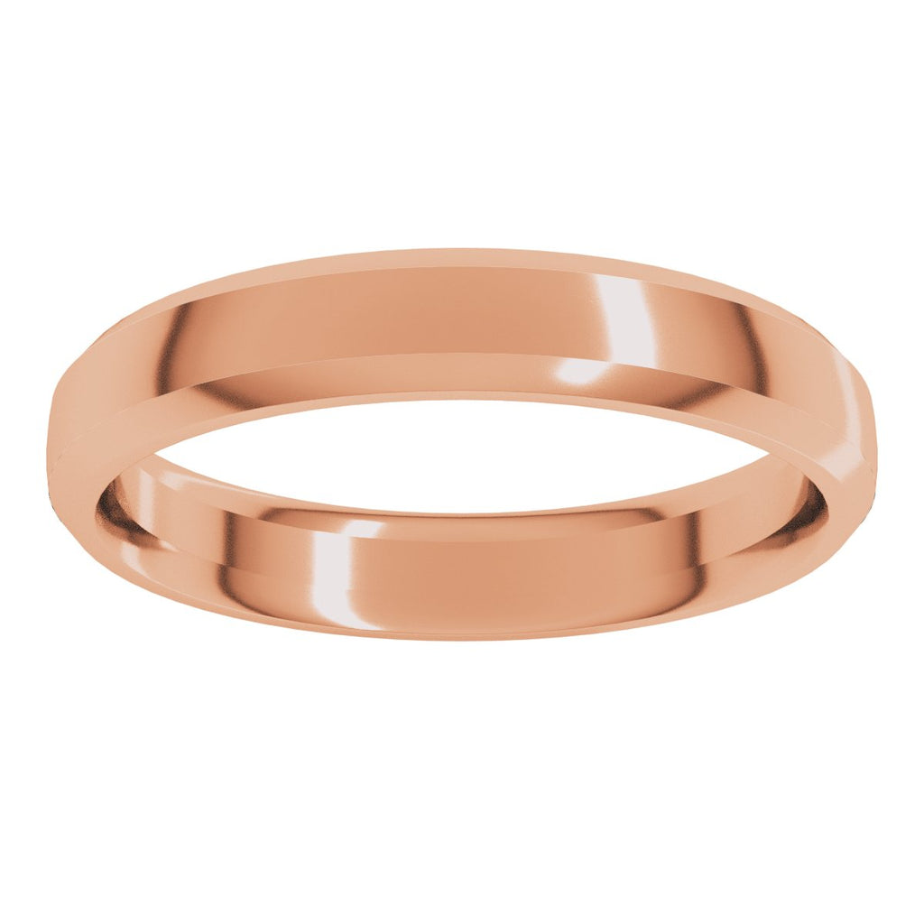 Beveled-Edge Comfort-Fit Half Round Band