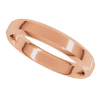 Beveled-Edge Comfort-Fit Half Round Band