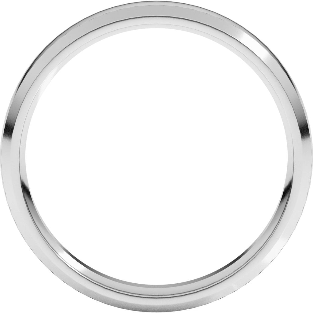 Beveled-Edge Comfort-Fit Half Round Band