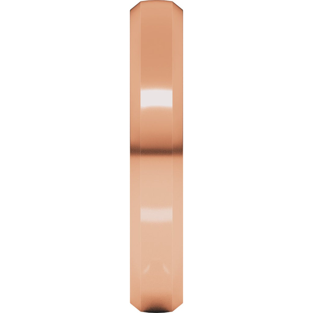 Beveled-Edge Comfort-Fit Half Round Band