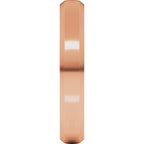 Beveled-Edge Comfort-Fit Half Round Band