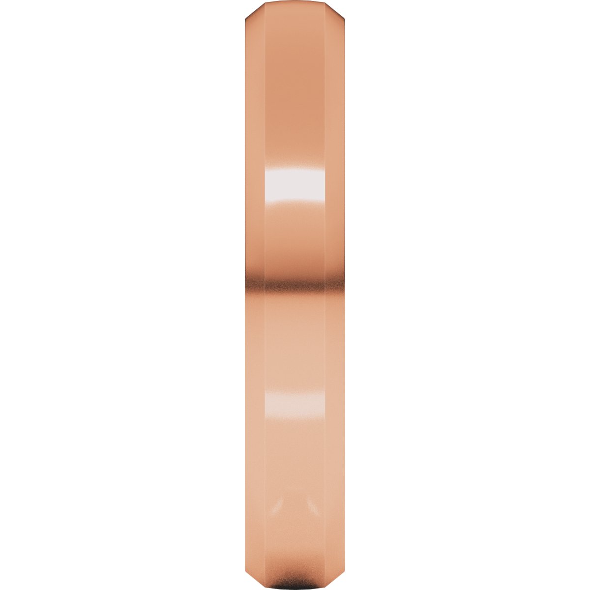Beveled-Edge Comfort-Fit Half Round Band