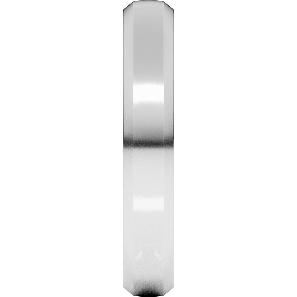 Beveled-Edge Comfort-Fit Half Round Band
