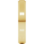 Beveled-Edge Comfort-Fit Half Round Band