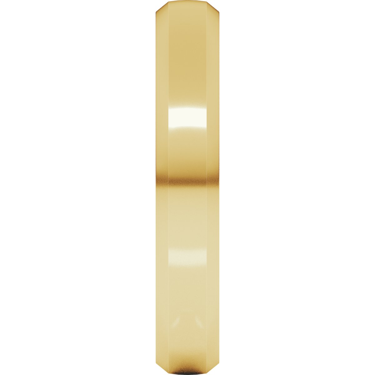 Beveled-Edge Comfort-Fit Half Round Band