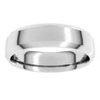 Beveled-Edge Comfort-Fit Half Round Band