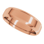 Beveled-Edge Comfort-Fit Half Round Band