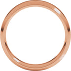 Beveled-Edge Comfort-Fit Half Round Band