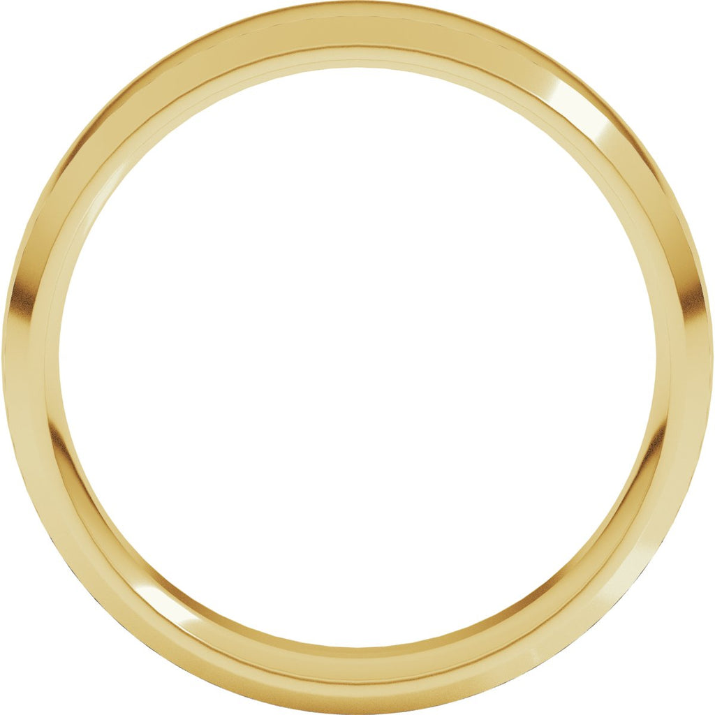 Beveled-Edge Comfort-Fit Half Round Band