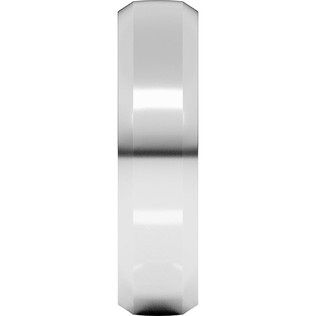 Beveled-Edge Comfort-Fit Half Round Band
