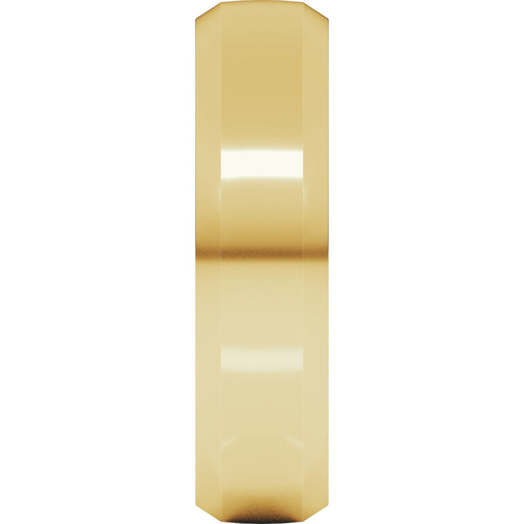 Beveled-Edge Comfort-Fit Half Round Band