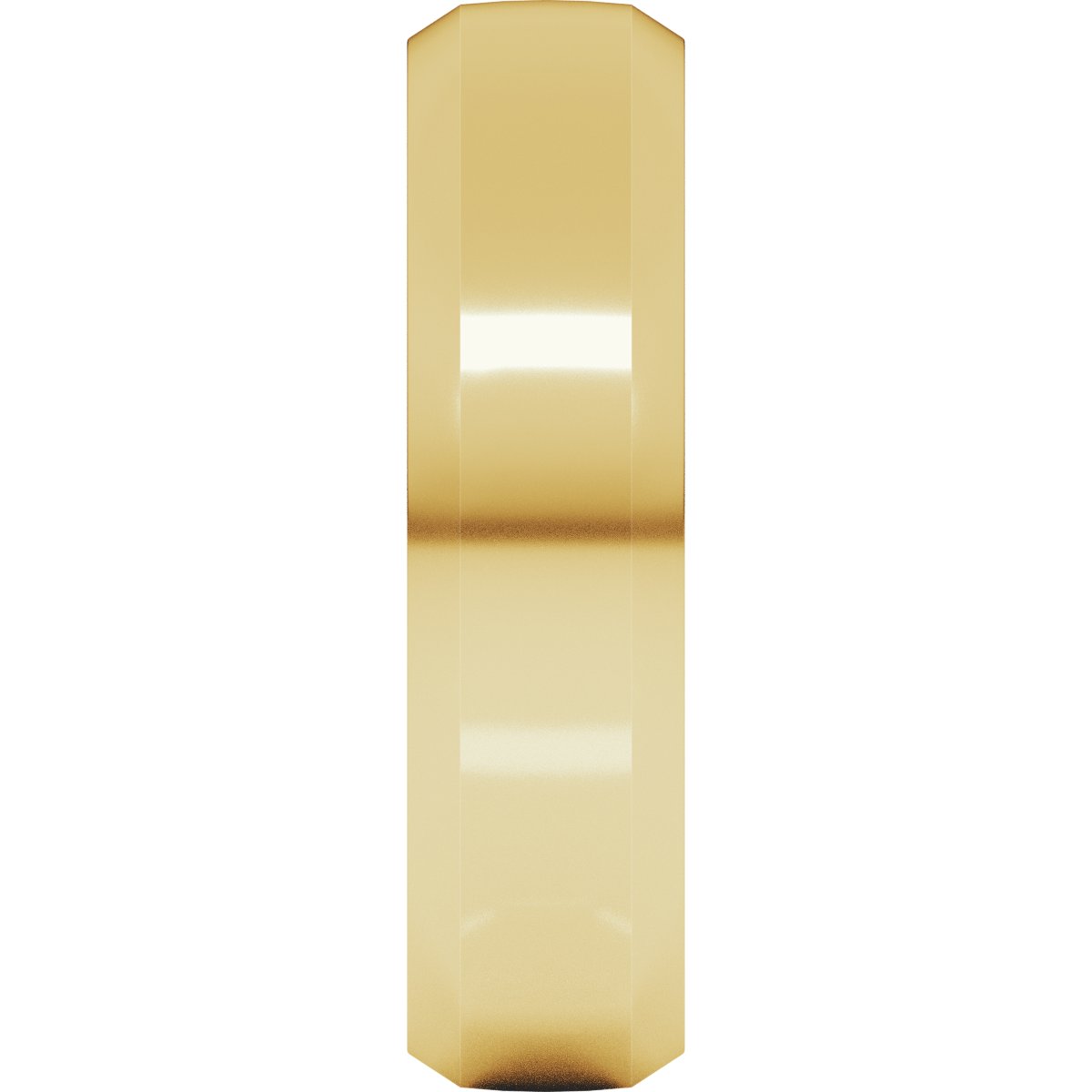 Beveled-Edge Comfort-Fit Half Round Band