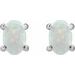 Oval 4-Prong Cabochon Earrings