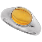 Bezel-Set Cabochon Ring