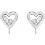 Accented Heart Earring Top