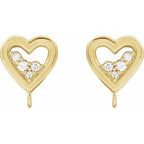 Accented Heart Earring Top
