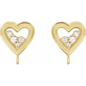 Accented Heart Earring Top