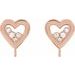 Accented Heart Earring Top