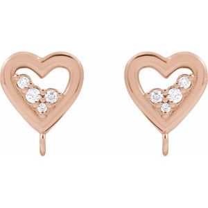 Accented Heart Earring Top