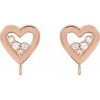 Accented Heart Earring Top