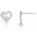 Accented Heart Earring Top
