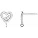 Accented Heart Earring Top