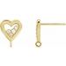 Accented Heart Earring Top