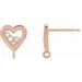 Accented Heart Earring Top
