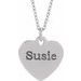 Engravable Floral Heart Necklace or Pendant