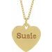 Engravable Floral Heart Necklace or Pendant
