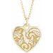Engravable Floral Heart Necklace or Pendant