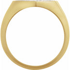 Pavé-Style Heart Signet Ring