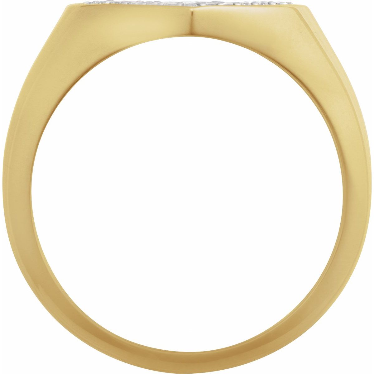Pavé-Style Heart Signet Ring