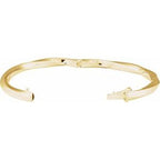 Hinged Twisted Bangle Bracelet