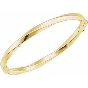 Hinged Twisted Bangle Bracelet