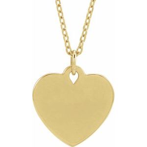 Engravable Floral Heart Necklace or Pendant