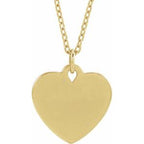 Engravable Floral Heart Necklace or Pendant