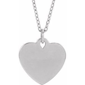 Engravable Floral Heart Necklace or Pendant