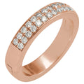 CLIQ® Hinged Adjustable Double Row Anniversary Band
