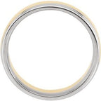 Double Milgrain Edge Comfort-Fit Half Round Band