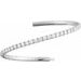 Half Accented Flexible Bangle Bracelet