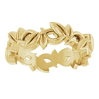 Floral Pierced Band