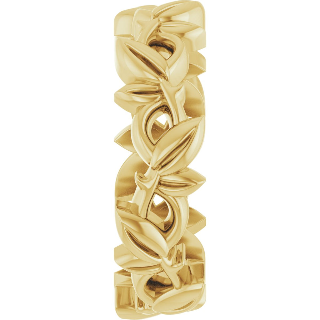 Floral Pierced Band