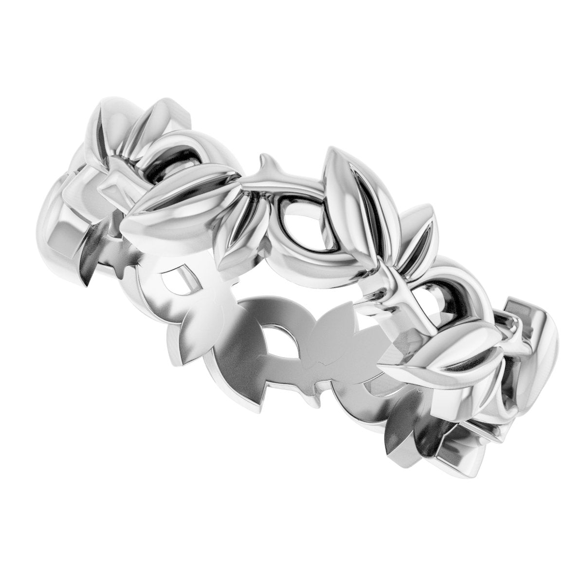 Floral Pierced Band
