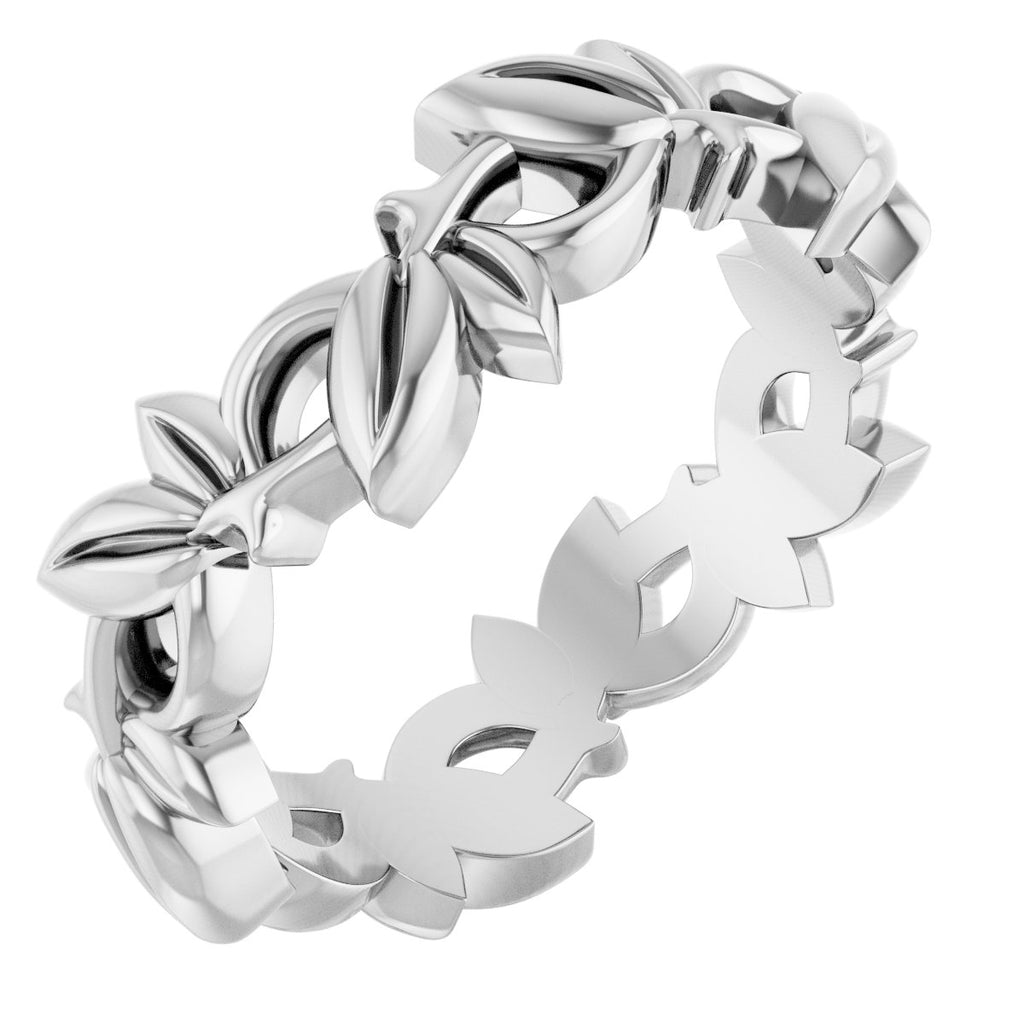 Floral Pierced Band