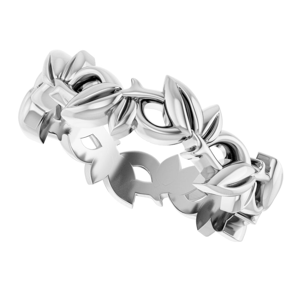 Floral Pierced Band