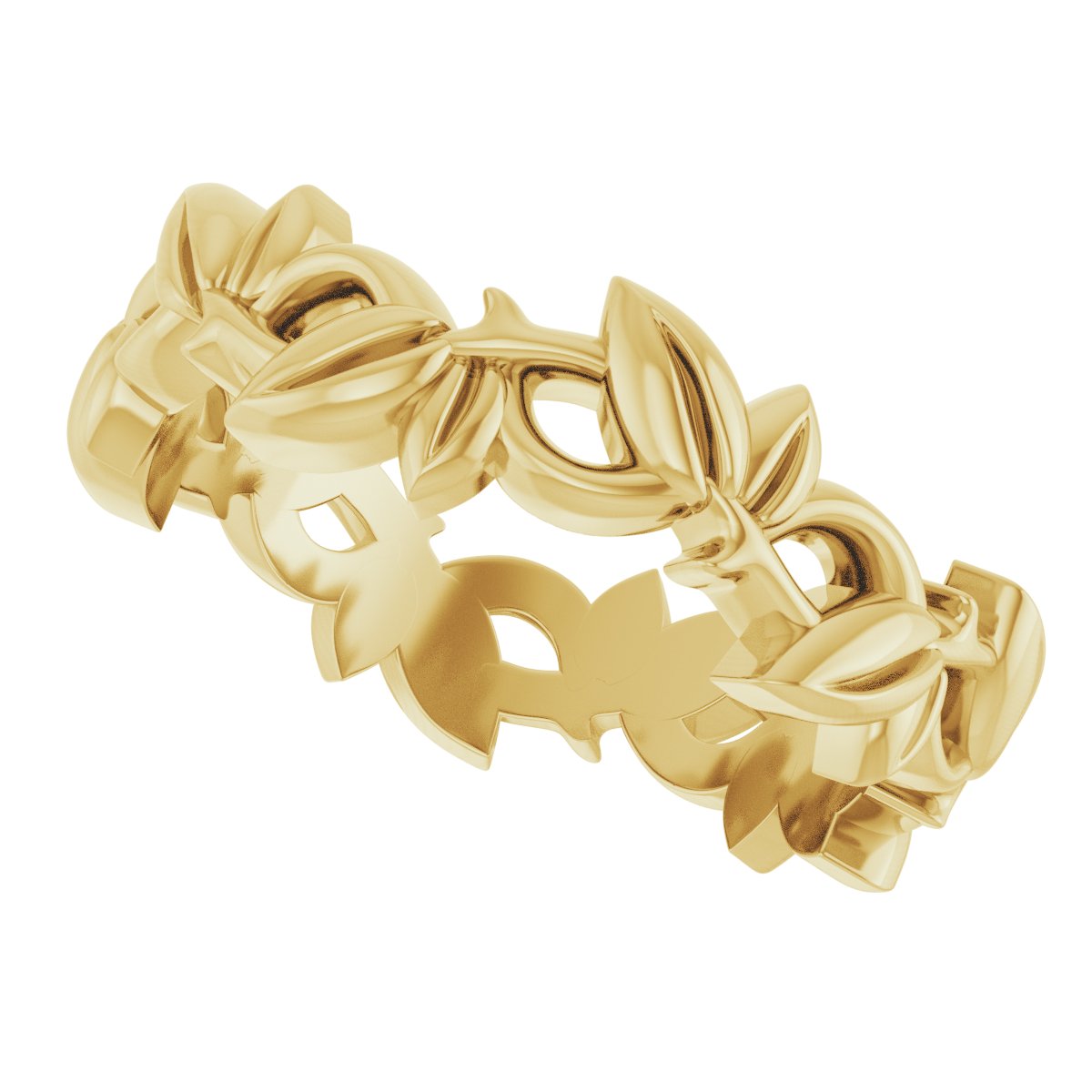 Floral Pierced Band